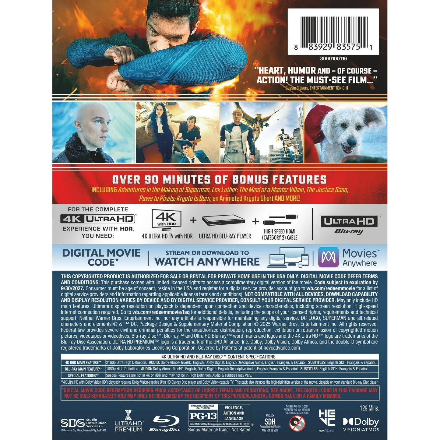 Superman (2025) (4K Ultra HD Steelbook + Digital) USA