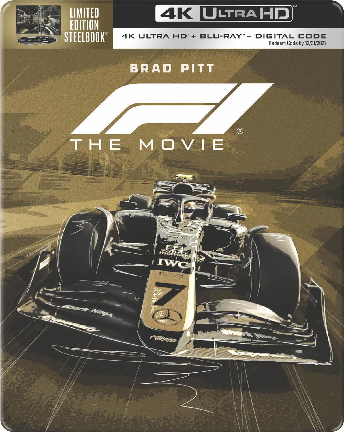 F1: The Movie (2025) - Limited Edition Steelbook (4K Ultra HD + Blu-ray + Digital)