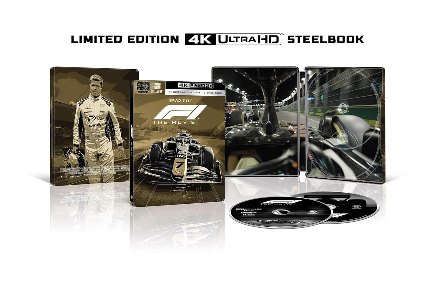F1: The Movie (2025) - Limited Edition Steelbook (4K Ultra HD + Blu-ray + Digital)