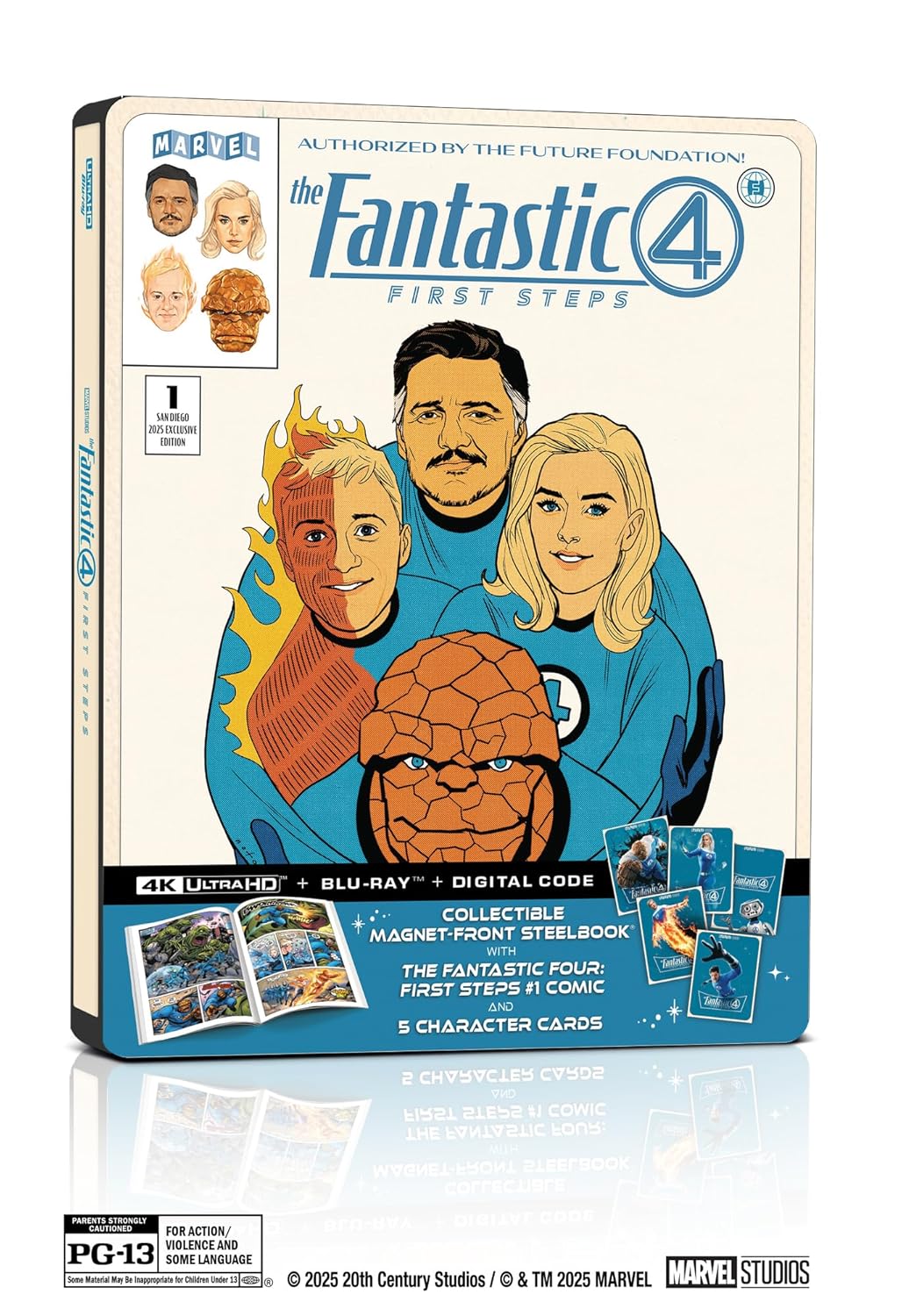The Fantastic Four: First Steps (2025) - 4K UHD/BD Combo + Digital + Steelbook + Amazon Exclusive Comic & More Preorder