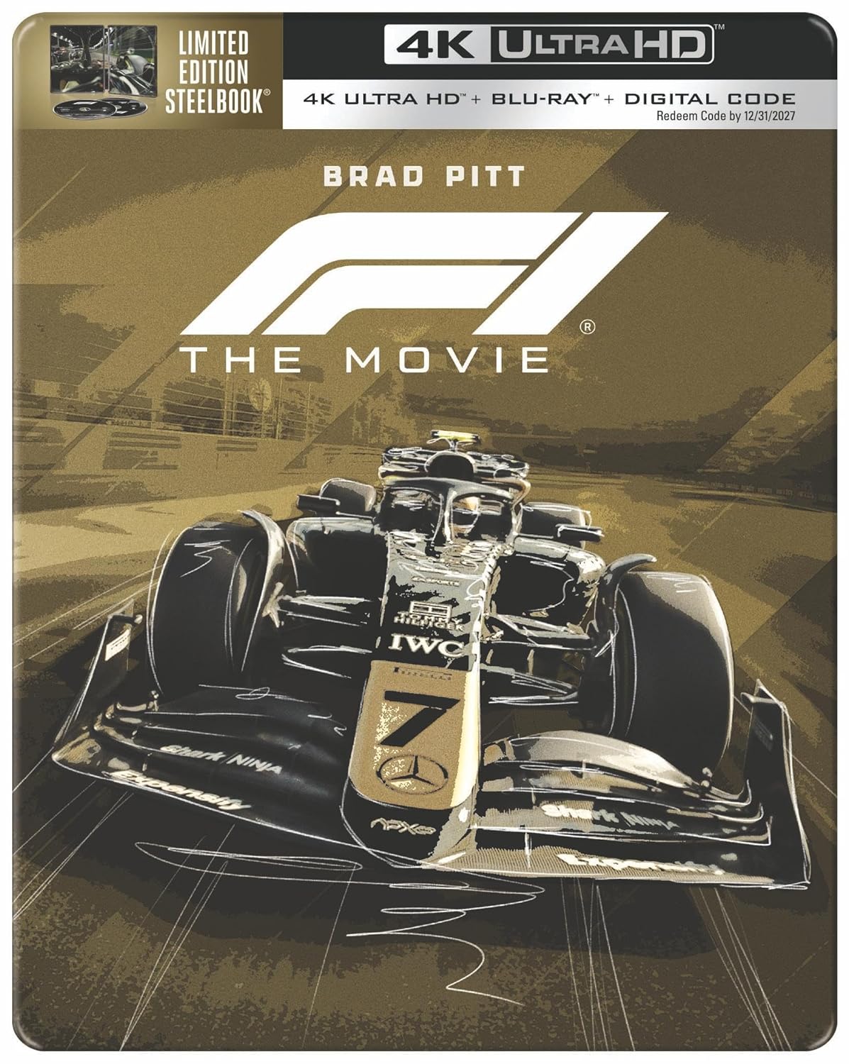 F1: The Movie (2025) - Limited Edition Steelbook (4K Ultra HD + Blu-ray + Digital)