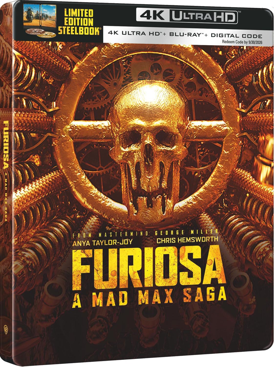 Furiosa: A Mad Max Saga - Limited Edition Steelbook (4K Ultra HD + Blu-Ray + Digital)