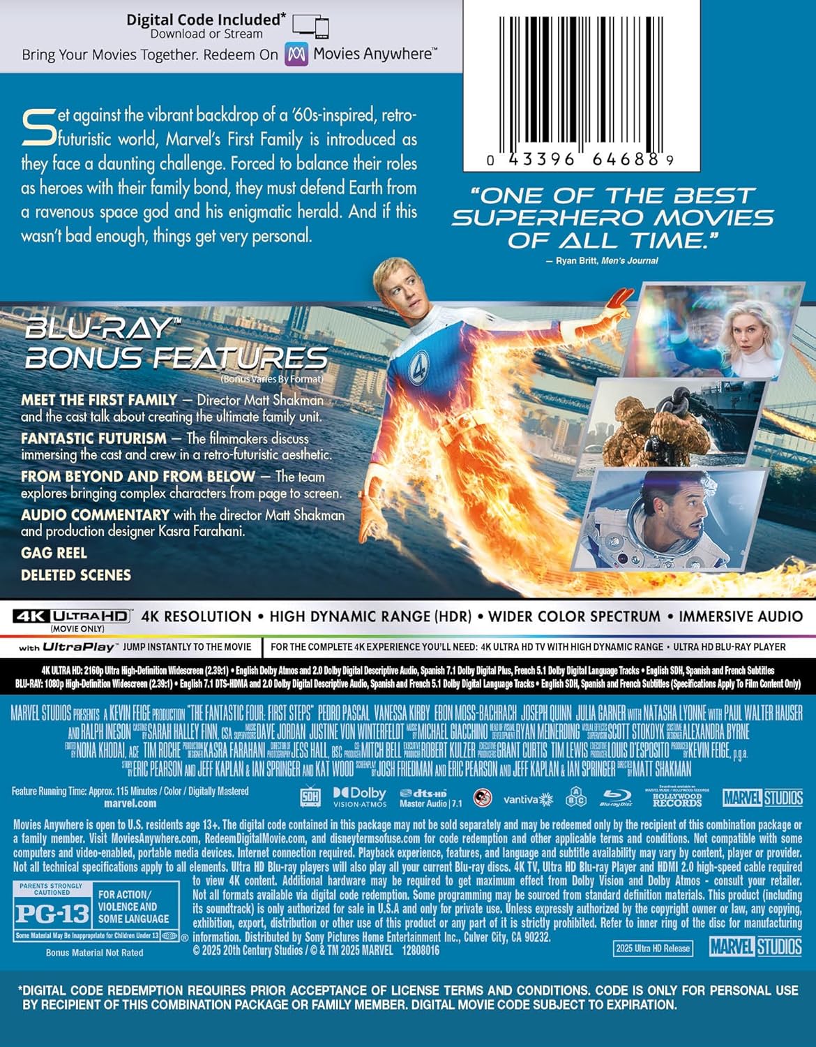 The Fantastic Four: First Steps (2025) - 4K UHD/BD Combo + Digital + Steelbook + Amazon Exclusive Comic & More Preorder
